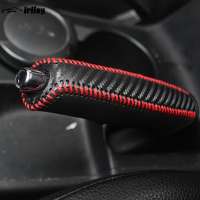[Local] iriisy Universal Car PU Leather Gears Handbrake Cover Shift Lever Cover Collars Handbrake Cover Hand Brake Cover Anti-Skid Auto Parking Brake