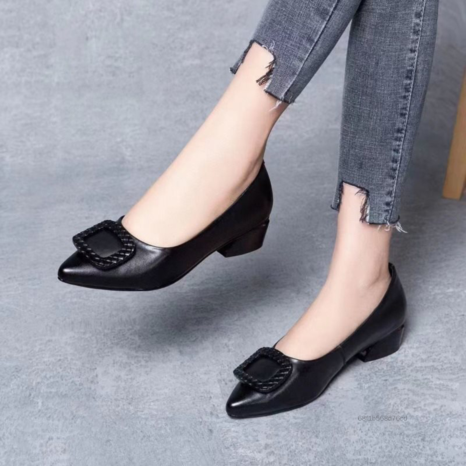 Phụ nữ PU da cổ điển giày cao gót bơm mềm cổ điển chắc chắn đôi giày thoải mái cho hàng ngày mặc quần áo mùa hè UYYT-VN - 4