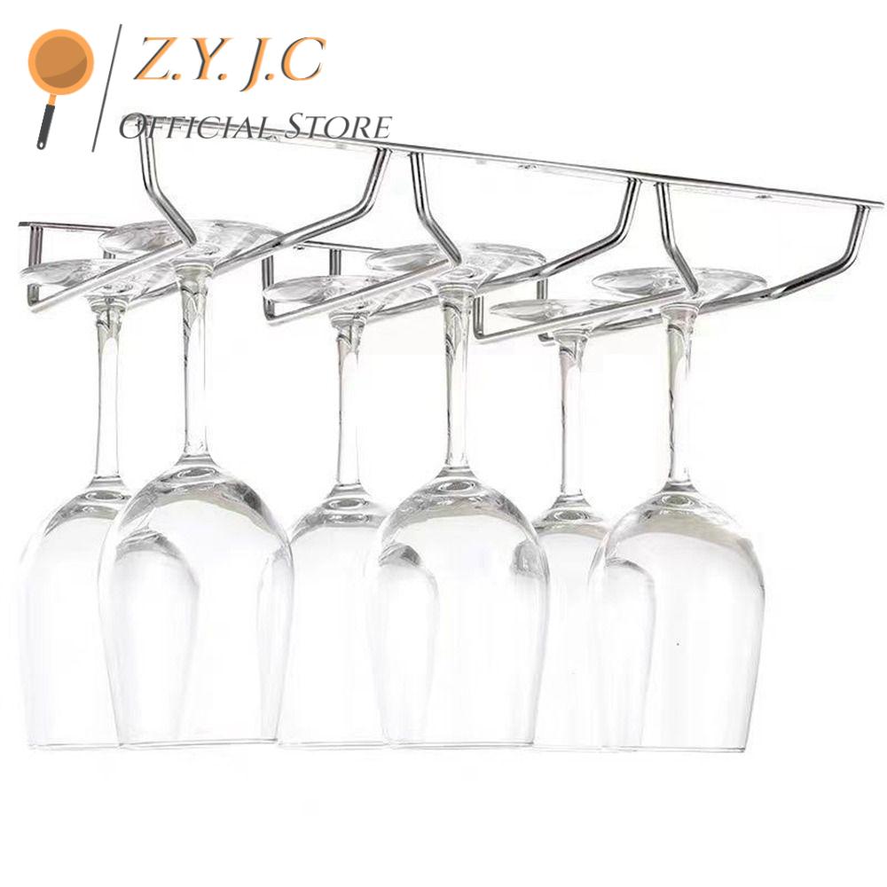 ZYJC มีประโยชน์และดี เงินสีเงิน ชั้นวางแก้วสูง อุปกรณ์เสริมบาร์ หลายขนาด แถวเดียว ที่วางแก้ว ชั้นวางไวน์ ชั้นวางแก้วไวน์ ที่วางแก้ว ราคา 68 บาท*ส่งฟรี