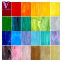 Vibrant Colors Stained Glass Sheets 24 Pcs 4 X 6 Inch Variety Pack for Crafts Suncatchers Decoration Art Glass Supplies