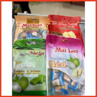 Kẹo Dừa Mai Lan Thập Cẩm, Sầu Riêng, Kẹo Béo, Sữa Dứa Gói 240g (Chính hãng)