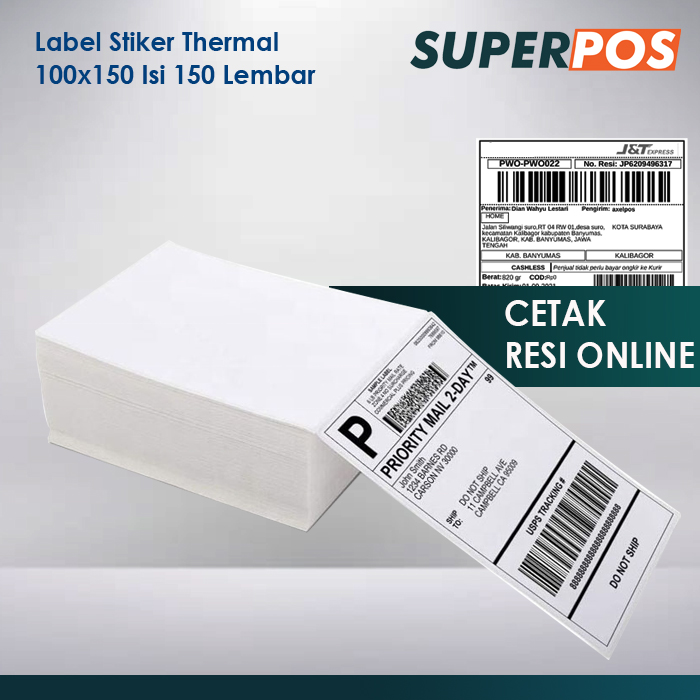 Jual Label Stiker Thermal 100x150 Terbaru | Lazada.co.id