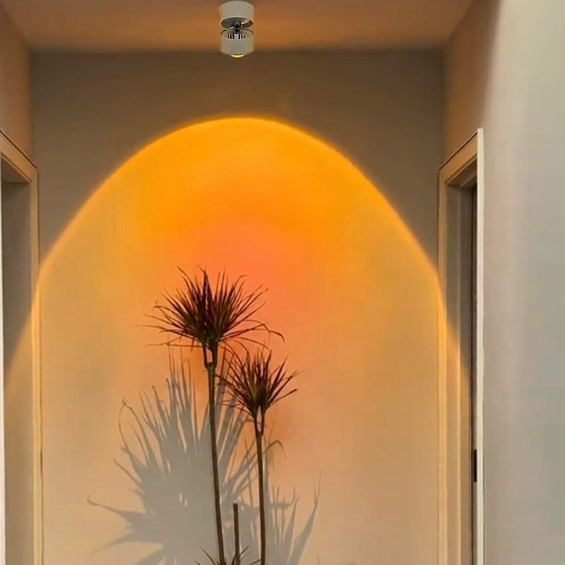 Couspan Đèn hoàng hôn, đèn rọi chiếu tranh decor xoay 350 độ gắn trần gắn tường