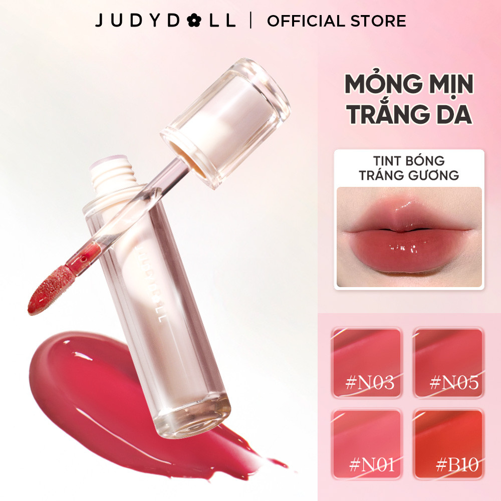  Son Tint Bóng JUDYDOLL Trà Đá 1.8g Căng Bóng Mọng Nước Ẩm Mượt Môi Siêu Lì Bền Màu Tạo Hiệu Ứng Tráng Gương 