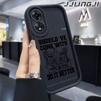 JJLINGJI Casing Hp Untuk OPPO A18 A38 A17 A17K A16 A16s A16k A16e A15 A15s A35 A54s A2x Case Casing Softcase HP putih dan hitam terbuat silikon Kesing Cesing kasingg