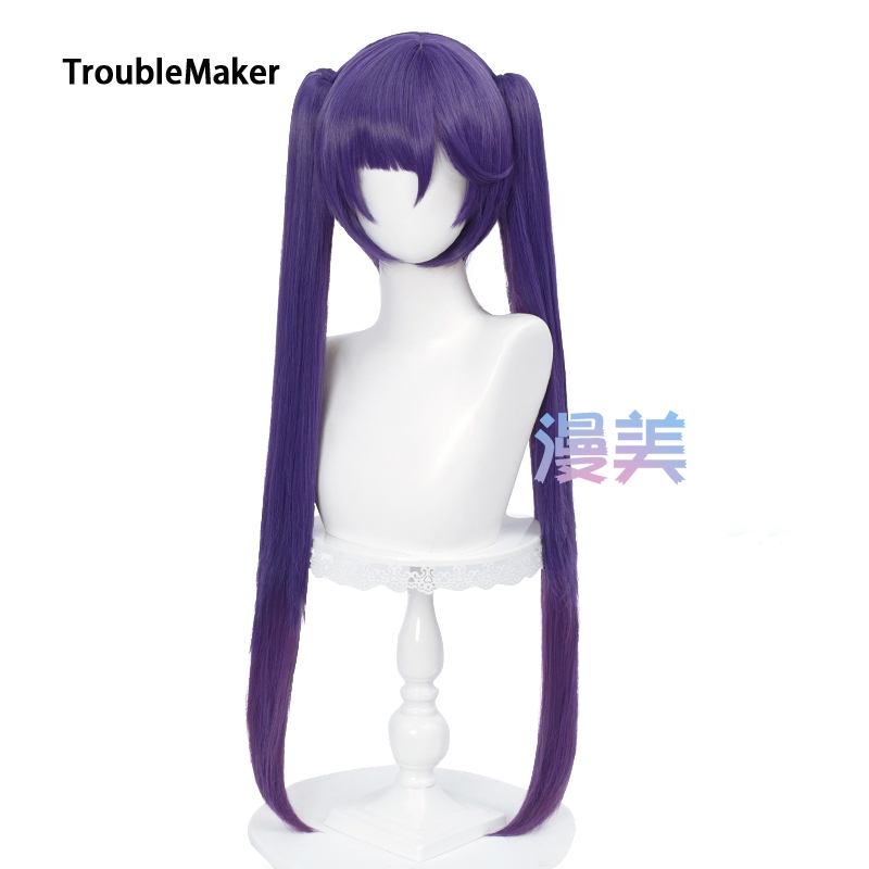 TroubleMaker Genshin Impact Mona role-playing wig with a length of 80cm, purple heat-resistant synthetic wig ราคา 492 บาท*ส่งฟรี