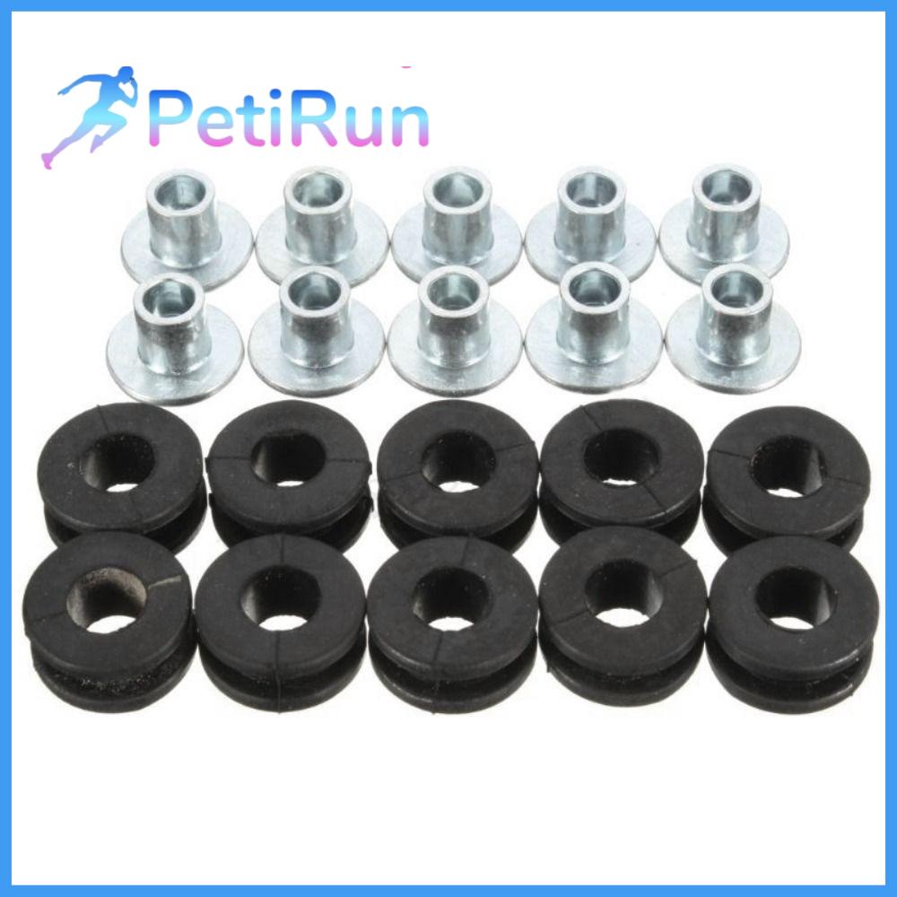 PETIRUN 10pcs/20pcs Cao su Vòng đệm xe máy M6 Bộ đệm Bộ phận động cơ Bộ các loại bu lông