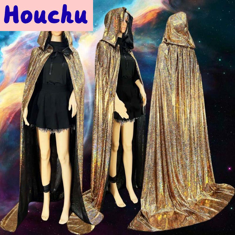 HOUCHU เงางาม เสื้อคลุมฮาโลวีน ปีศาจปีศาจปีศาจ ตัวช่วยสร้าง เสื้อคลุมแม่มด ตลกๆ การตกแต่งตกแต่ง เสื้อปอนโชมีฮู้ด เด็กผู้ใหญ่และเด็ก ราคา 399 บาท*ส่งฟรี
