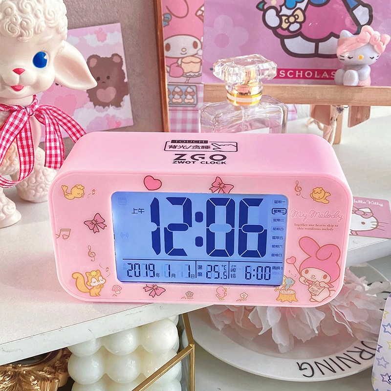 Đồng Hồ Báo Thức zgo sanrio melody Dễ Thương Có Thể Thức Dậy nzk