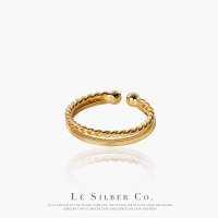 Le Silber Co. S925 Sterling Silver - Duo Layered Rope Band Ring Cincin Perak