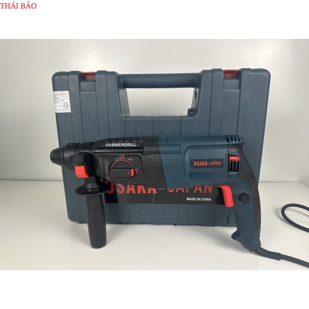 Máy khoan đục bê tông 3 chức năng OSAKA 2-26 800W công nghệ nhật mới nguyên hộp mấy xây dựng thái bảo