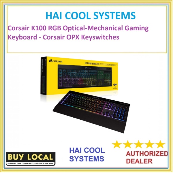 Corsair K100 RGB Optical-Mechanical Gaming Keyboard - Corsair OPX Keyswitches Singapore
