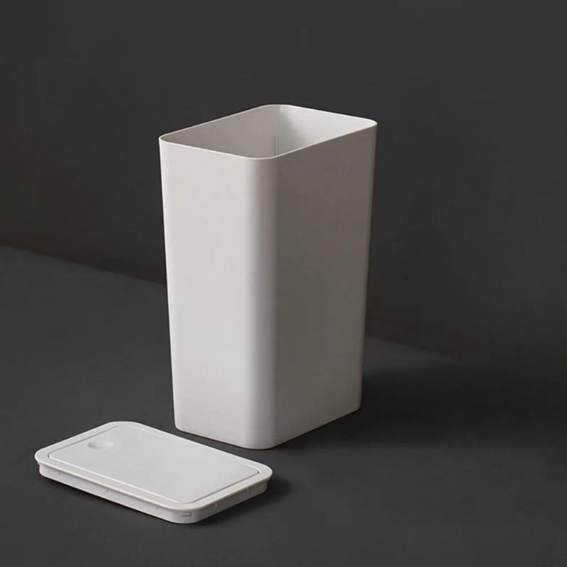 ✲ACTUAL✲ Trash Can With Lid Bathroom Kitchen Waste Basket Office Plastic Square Trash Can Waste Basket Office Separate Collection Box ราคา  876 บาท*ส่งฟรี