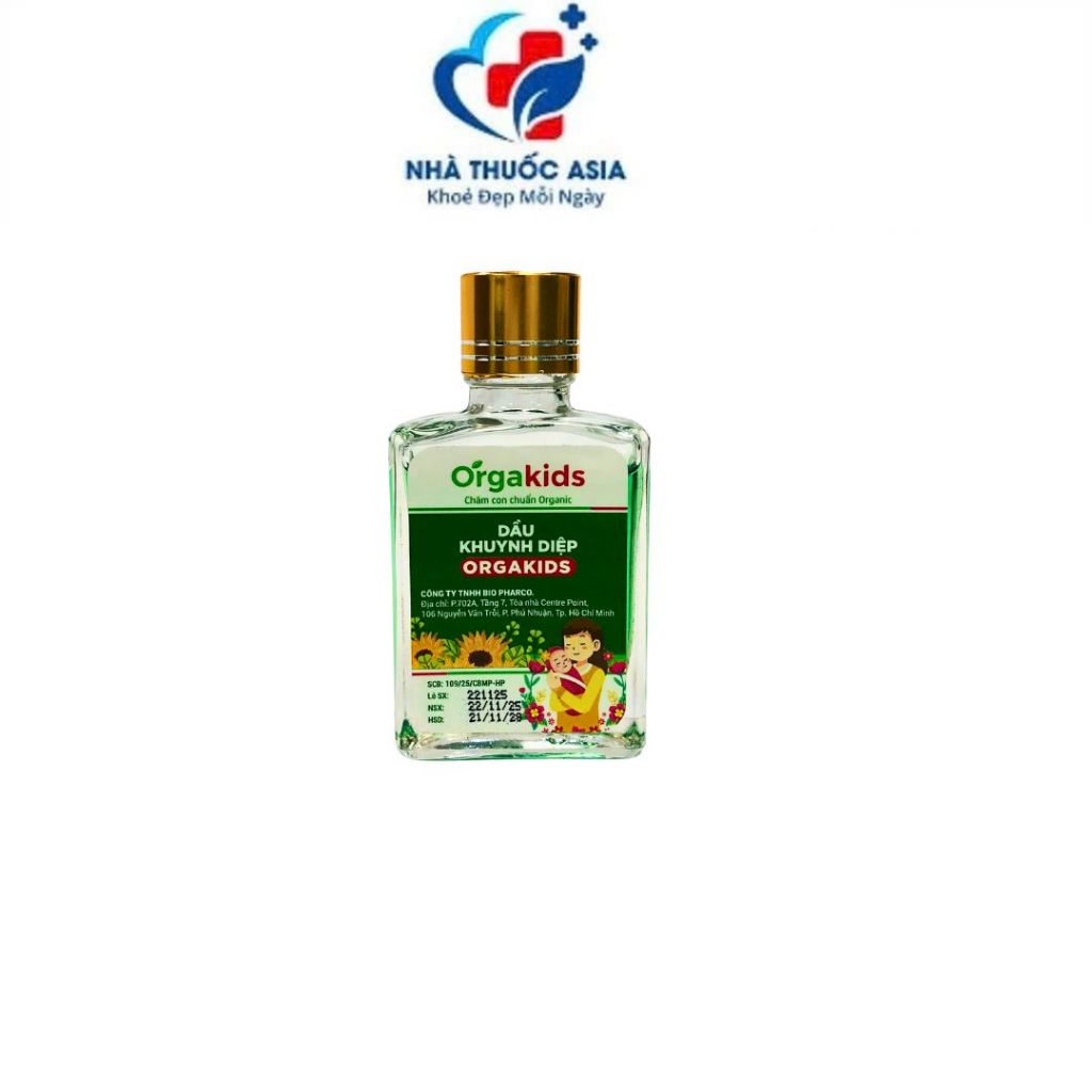 Dầu Khuynh Diệp OrgaKids Chiết Xuất Tinh Dầu Hướng Dương Hỗ Trợ Giữ Ấm Cho Bé – Chai 25ml