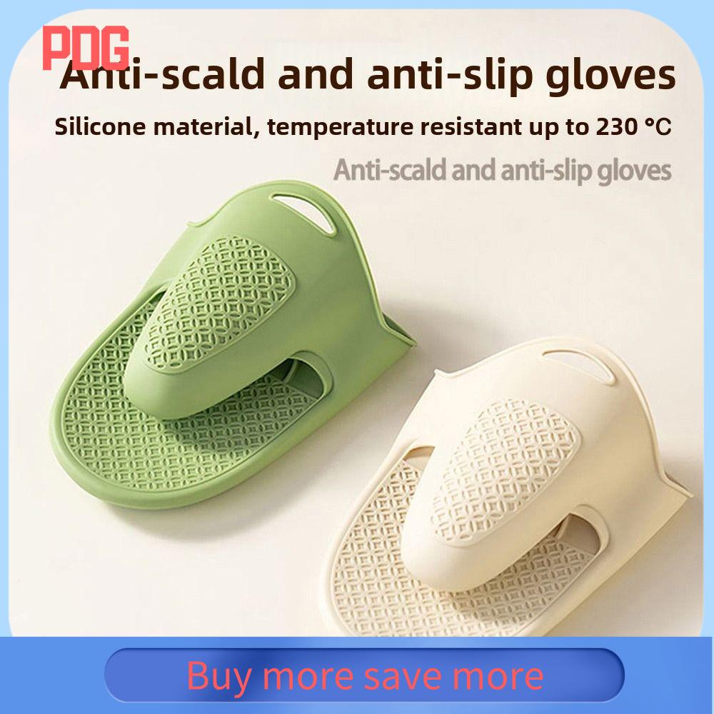 PDG 1pc Không trượt Găng tay lò nướng silicone Chịu nhiệt Dày hơn Găng tay lò vi sóng  Chống thấm nước Găng tay nướng dùng cho nấu nướng BBQ và nướng bánh