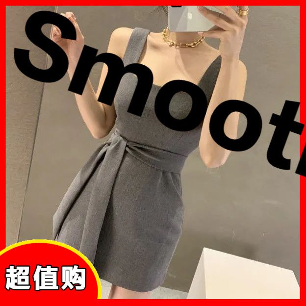 LUNAáo girl phố nữ dép nữ xinh đi chơi  2025 Pháp mùa hè phong cách mới nhỏ màu trắng váy ngắn phụ n