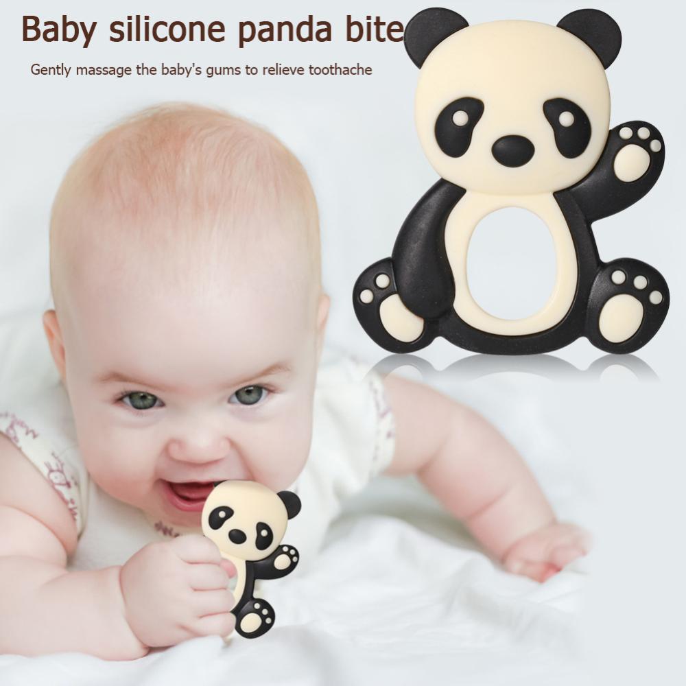 Baby Silicone Teether Cartoon Panda BPA Free Infant Teething Pendant Toys