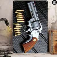 Retro [Brand] 8x12 Inch Tin Metal Sign Rustic Bullets Themed Wall Art For Man Cave Garage Bar Outdoor Home Décor Ranch