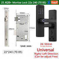 2024 NEW RAYKUBE K20 Biometric Fingerprint Door Lock Electronic Door Lock with  Tuya APP/IC Card/Password/ Key Unlock
