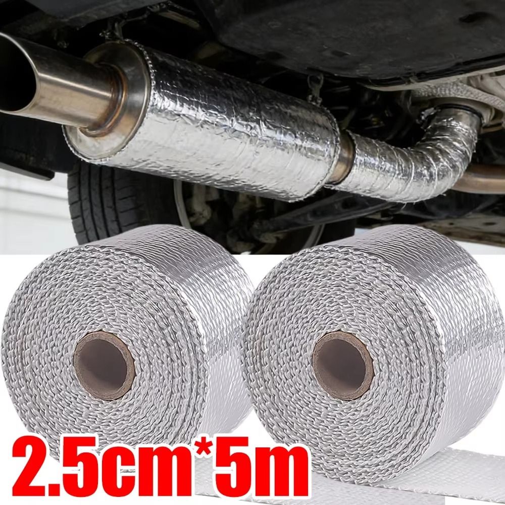 TU3Y Sợi thủy tinh Băng quấn nhiệt cho ống xả Chịu nhiệt 5 triệu Băng keo cho ống nước  Di động Băng keo nhôm cho đầu ống xả xe hơi, xe máy, xe tải