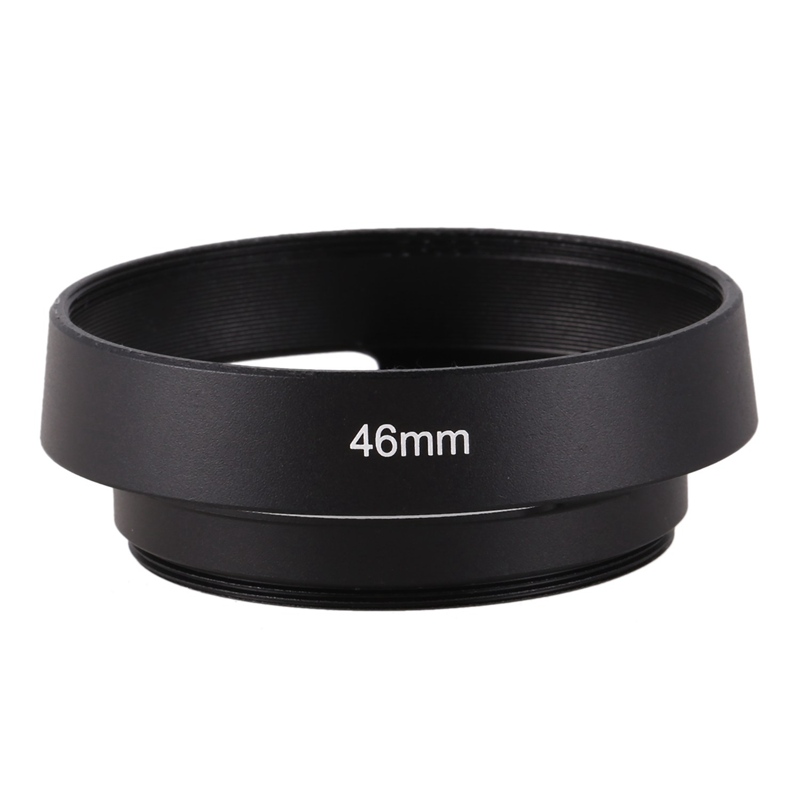 EBTN Black 46mm Metal Lens Hood for 25mm F1.4 35mm F1.6 50mm F1.8