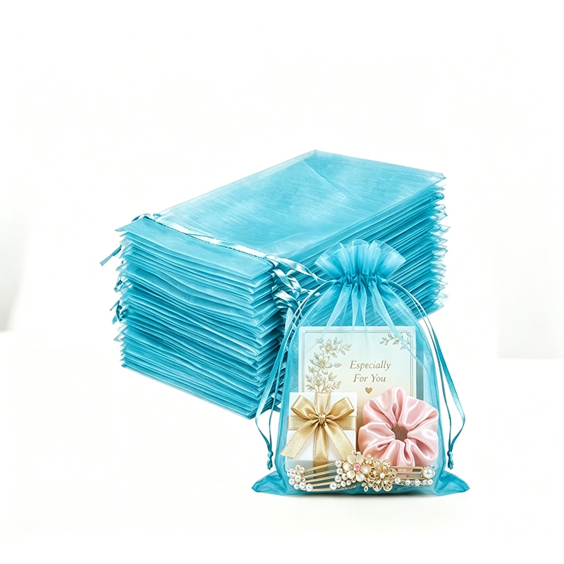 🇸🇬【SG stock】100Pcs Organza Bags Gift Bag Wedding Party Favor Bags with Drawstring Christmas Birthday Candy Pouches