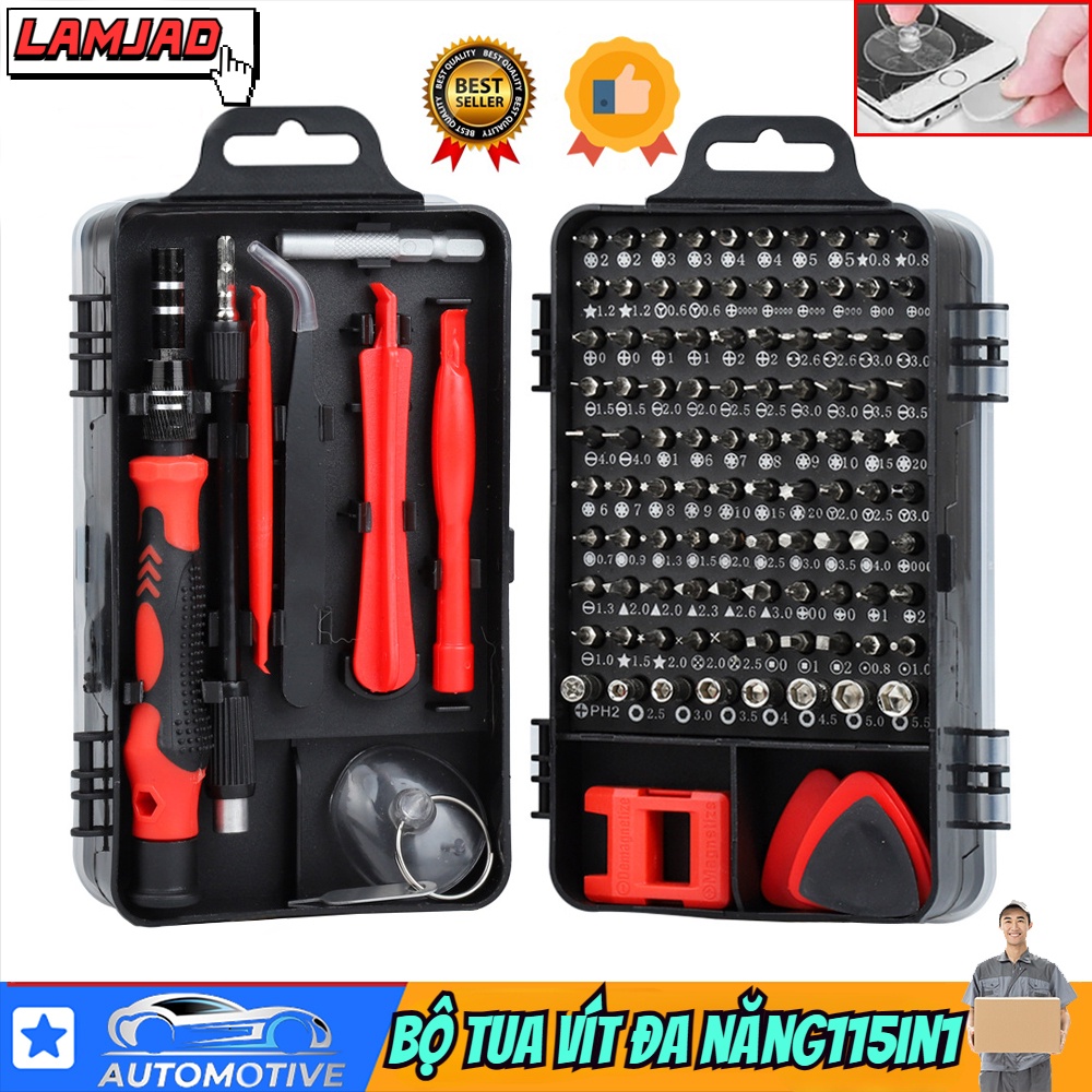 Bộ tô vít đa năng 115 chi tiết sửa chữa máy tính, điện thoại di động, đồng hồ