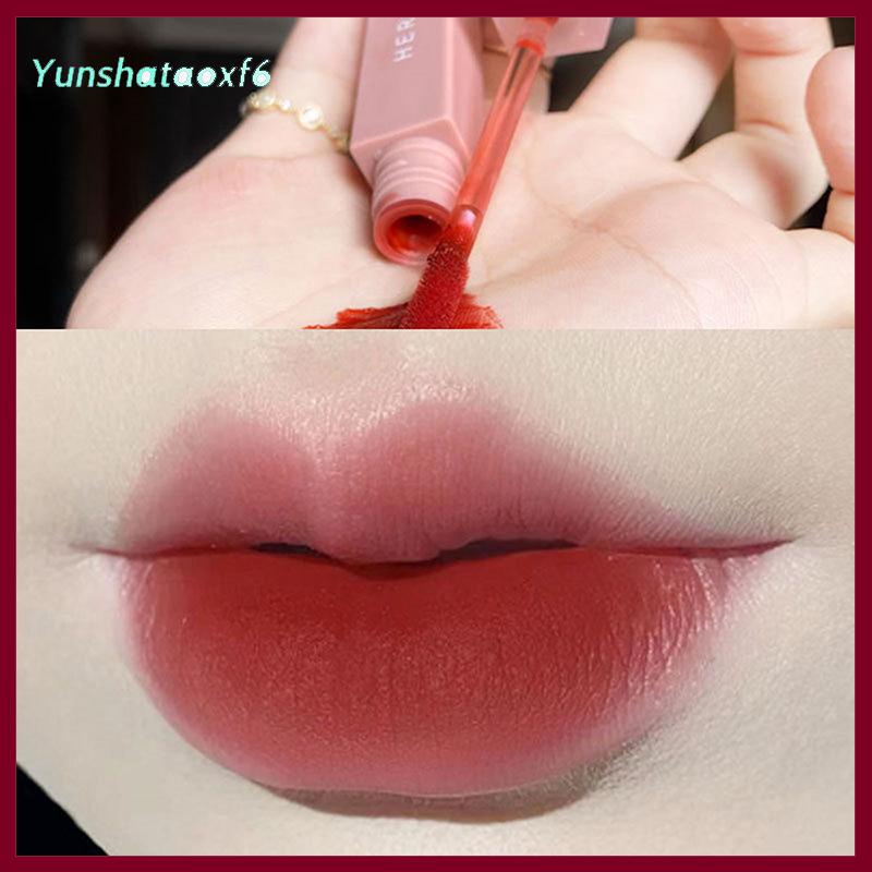 yunshataoxf Herorange nhung Matte Lip Gloss men không thấm nước lâu dài lỏng Son môi Tint Mượt kết cấu sắc tố mỹ phẩm - 2