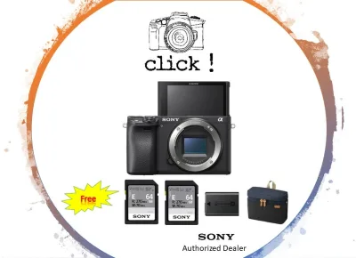 Sony Alpha ILCE-6400/ A6400 Mirrorless Digital Camera (Body Only) (Free 2 x 64GB SD CARD + Sony NP-FW50 Battery + Camera Bag)