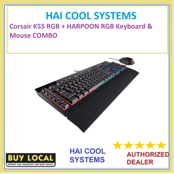 Corsair K55 RGB + HARPOON RGB Keyboard & Mouse COMBO Singapore