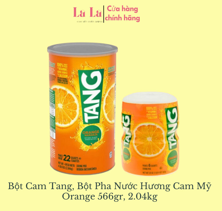 Bột cam tang, bột pha nước hương cam mỹ orange naranja 566gr, 2.04kg