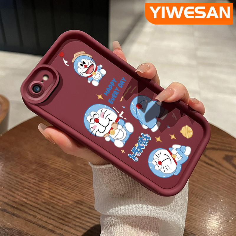 Ốp lưng Yiwesan cho iPhone 6 Plus 6S Plus 7 Plus 8 Plus 5 5S SE 2020 Ốp lưng hoạt hình Lotso Bear Doraemon Ốp điện thoại chống sốc mới Vỏ bảo vệ ống kính máy ảnh bao gồm tất cả sáng tạo vỏ mềm Silicone thời trang