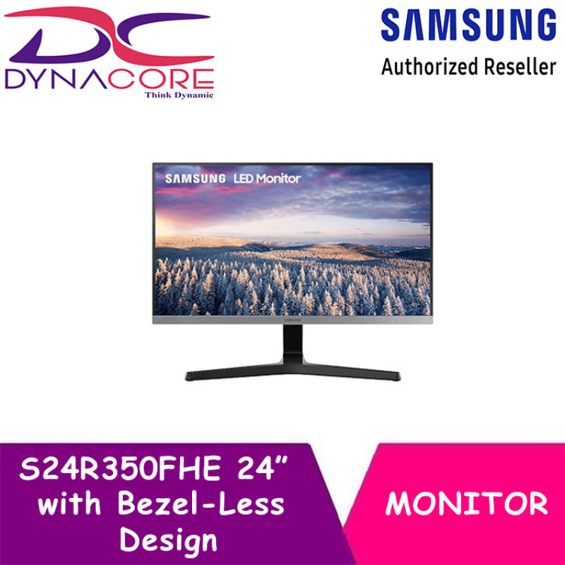 DYNACORE - Samsung S24R350 24Inch FHD Monitor with Bezel-Less Design - LS24R350FHEXXS / S24R350FHE Singapore