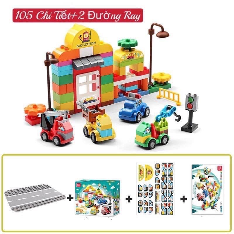 Bộ Đồ Chơi Lego Feelo 105 chi tiết - chủ để phương tiện giao thông - Thingkids