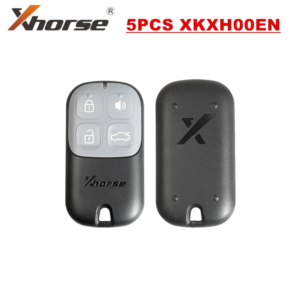 Xhorse Wire Universal Remote Key 4 Buttons XKXH00EN Black 5pcs lot