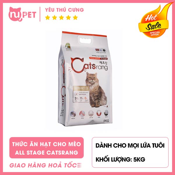 Thức ăn hạt cho mèo Catsrang cho mọi lứa tuổi ALL Stage - bịch chiết 1 KG