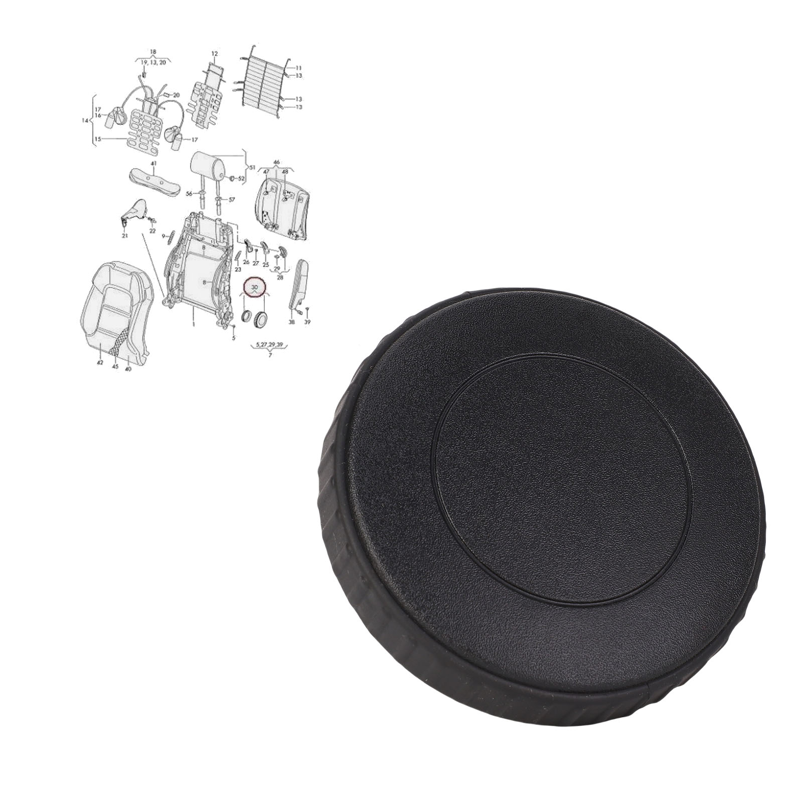 Ghế trước trở lại núm điều chỉnh mài mòn bằng chứng 8p48816714pk điều khiển chính xác ghế trước tựa lưng điều chỉnh núm Chuột máy tính tiện lợi chống nứt cho 4 cửa xe