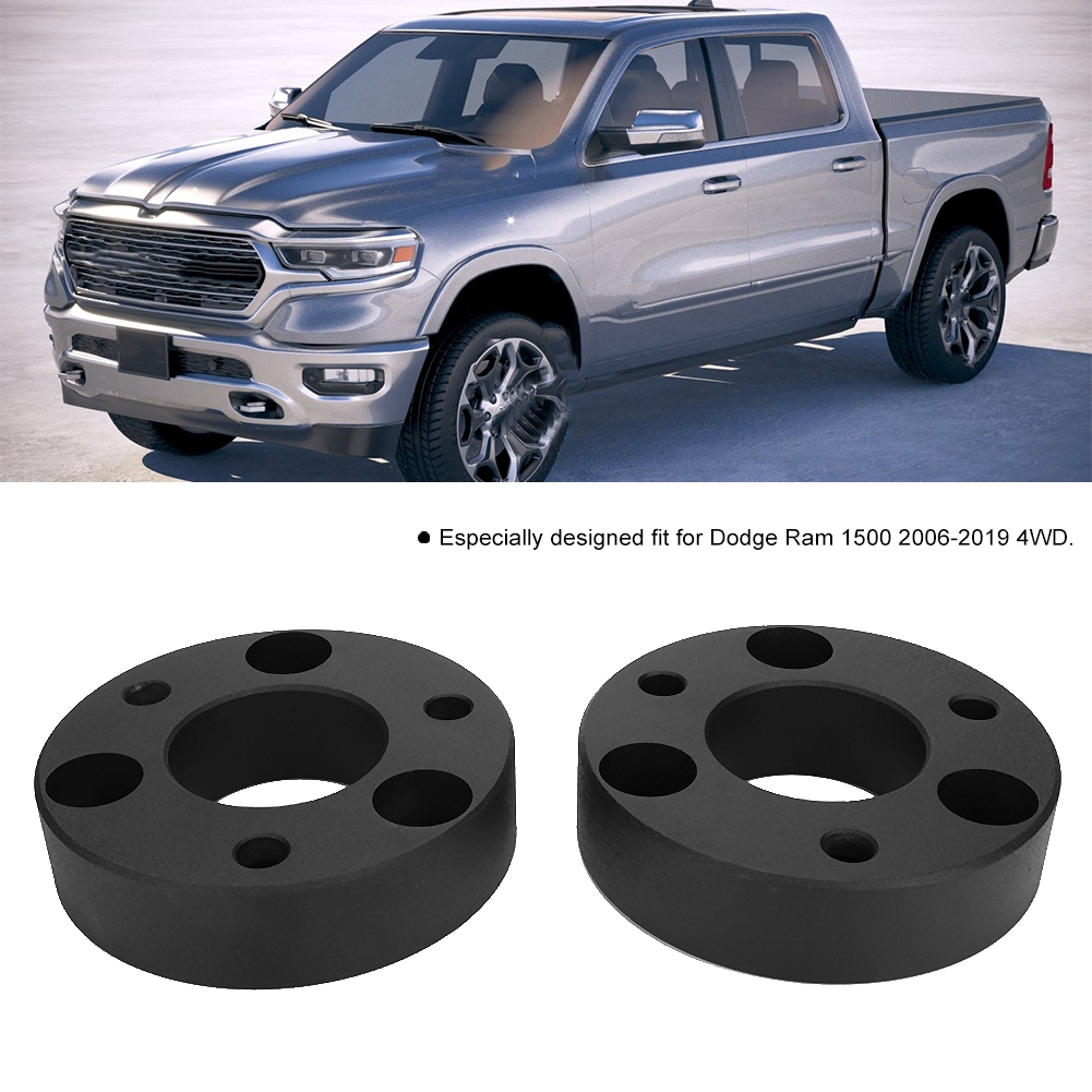 2pcs phía trước san lấp mặt bằng bộ dụng cụ nâng 2 inch xe nhôm phía trước san lấp mặt bằng bộ dụng cụ nâng phù hợp cho 1500 2006-2019 4WD