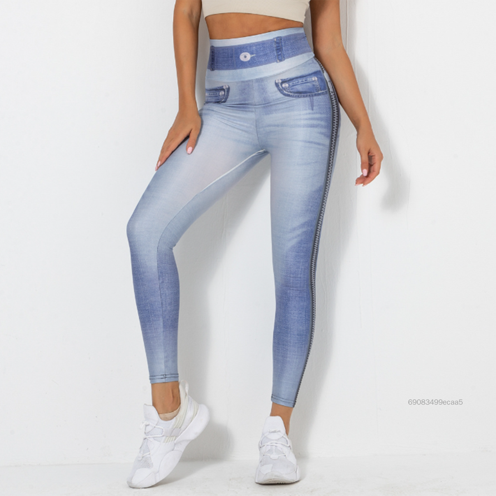 Quần legging yoga của phụ nữ có thể thể thao tập thể dục trên liền mạch chủ động để tập luyện yoga chạy bộ IHAW-VN - 2