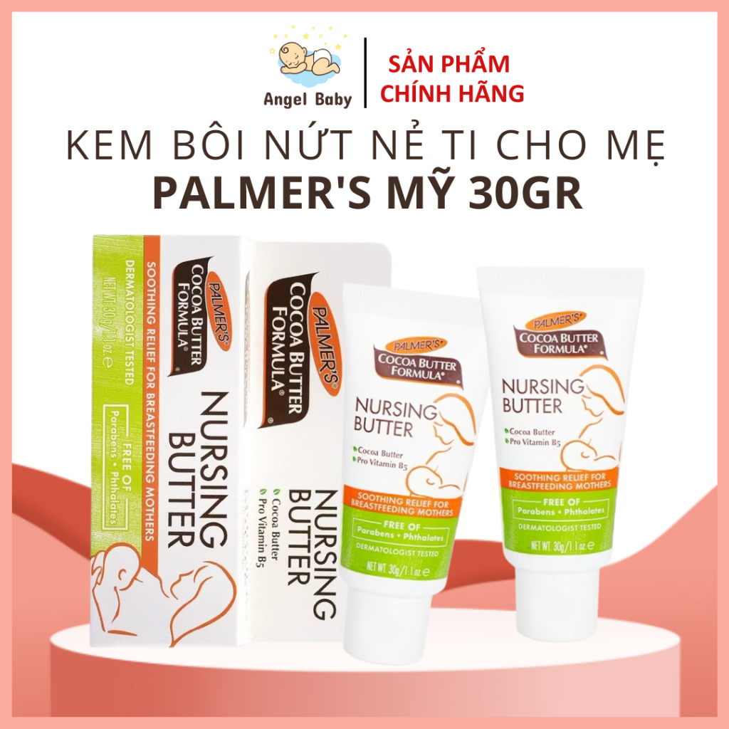 [Chính Hãng] Kem bôi nứt ti Palmer’s 30gr cho mẹ hỗ trợ làm dịu đau rát, lành vết nứt, bé ti an toàn