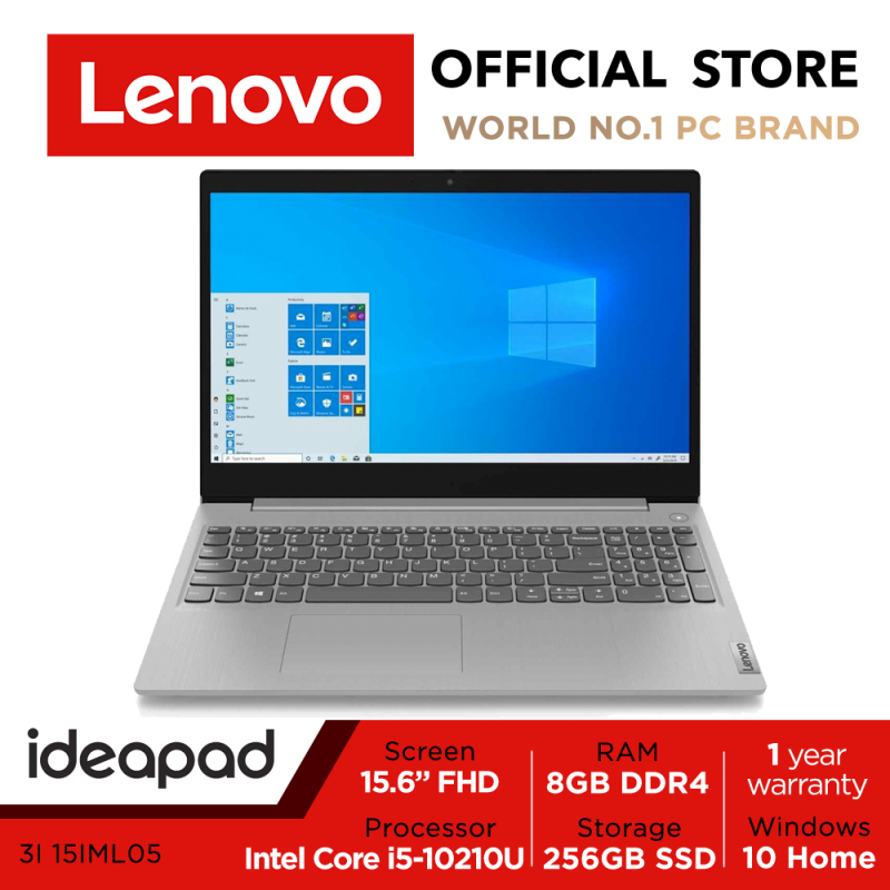Lenovo IdeaPad 3i 15IML05 | 81WB014JSB | 15.6 FHD (1920x1080) | Intel Core i5-10210U | 8GB DDR4-2666 | 256GB SSD | 1Y Premium Care