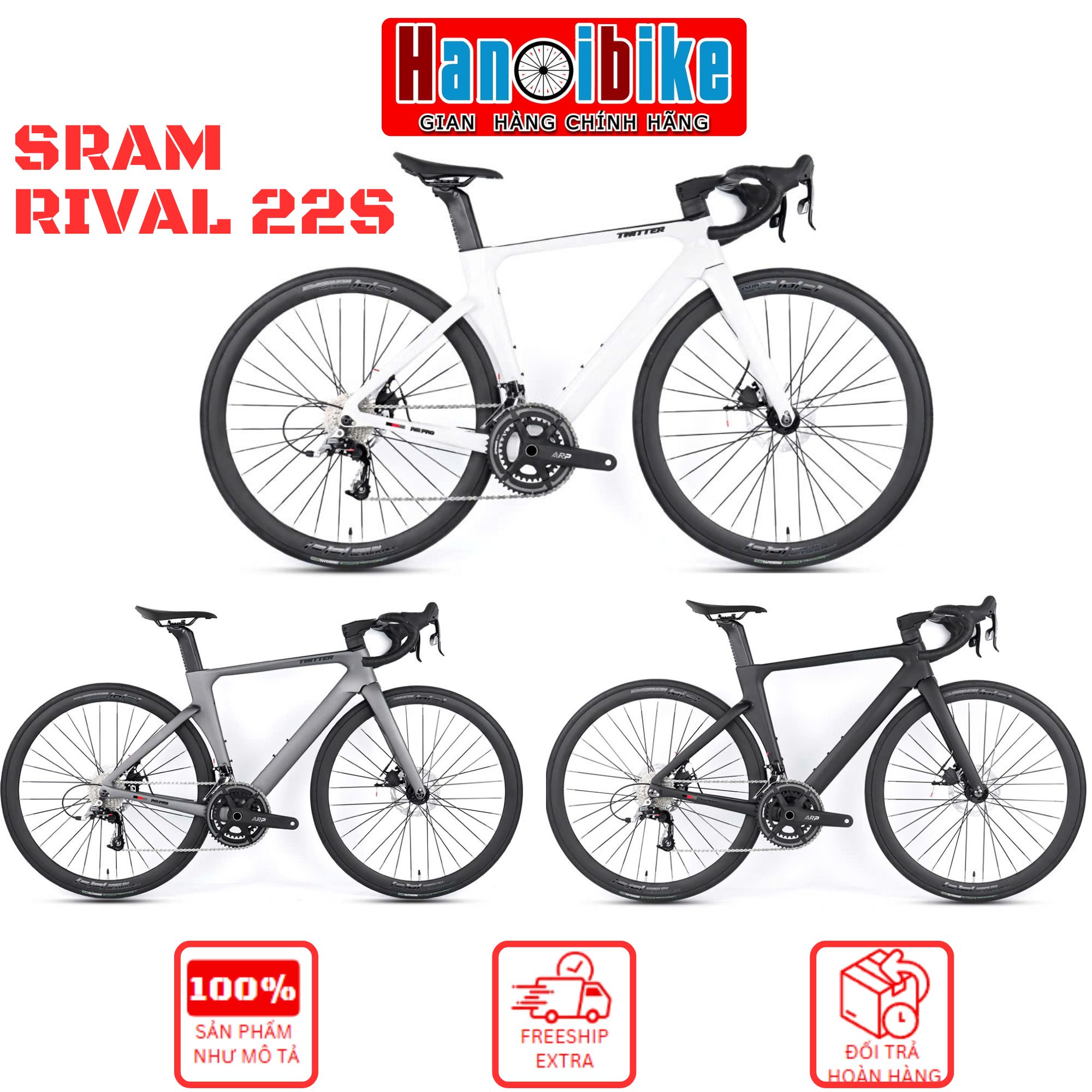 Xe Đạp Thể Thao Đua/Road Twitter R12 Group Sram Rival 22S