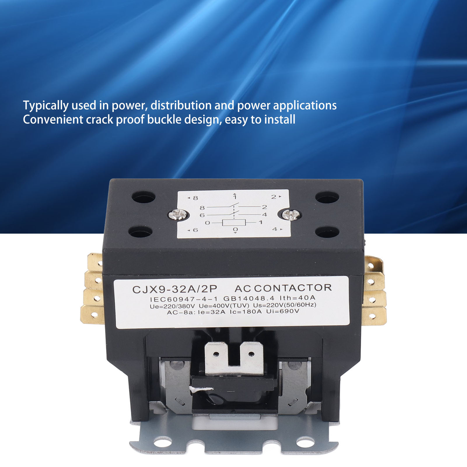 32amp Máy điều hòa Contactor cho máy nén ngưng AC contactor không crack khóa