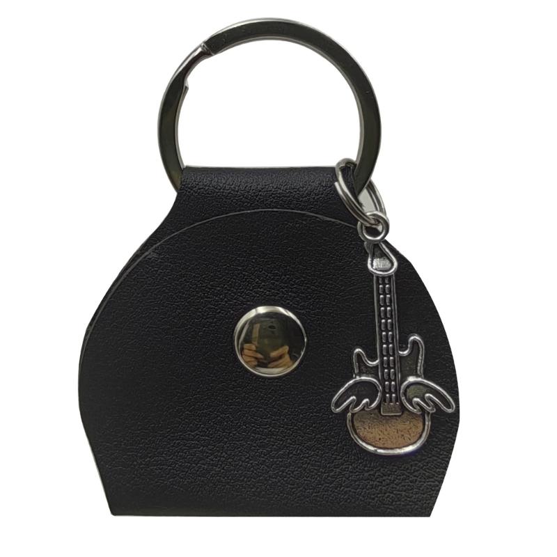 Portable Guitar Pick Box Protective Pick Holder Pick Storage Case Guitar Pick Bag Practical Pick Container PU Texture - 3