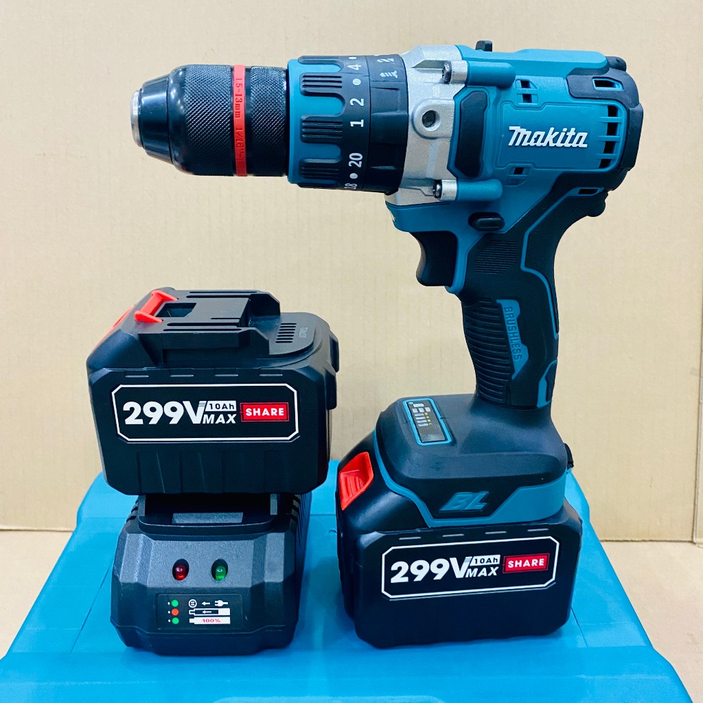 [FREESHIP] Máy khoan pin không chổi than 299V Makita pin khủng 15 Cell / Máy khoan pin 3 chức năng ruột đồng 100%