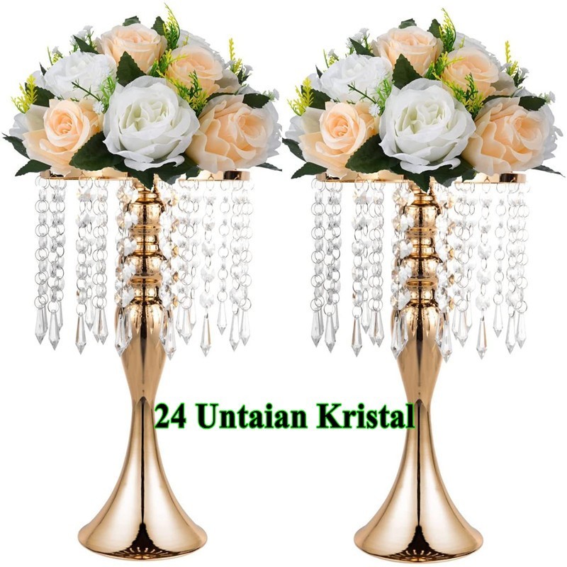 24 Vas bunga hiasan dekorasi ruang tamu mewah pajangan lemari kaca luxurious pernikahan vase decoratio…