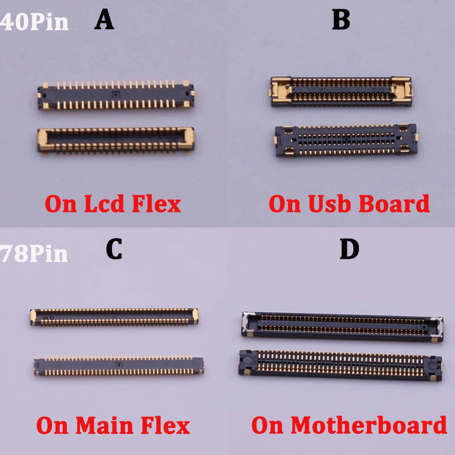 2-5 cái LCD màn hình hiển thị Flex FPC nối cắm trên tàu cho Samsung Galaxy a805f A80 a805 a70s a705f A707 A70 A705 40 78 Pin