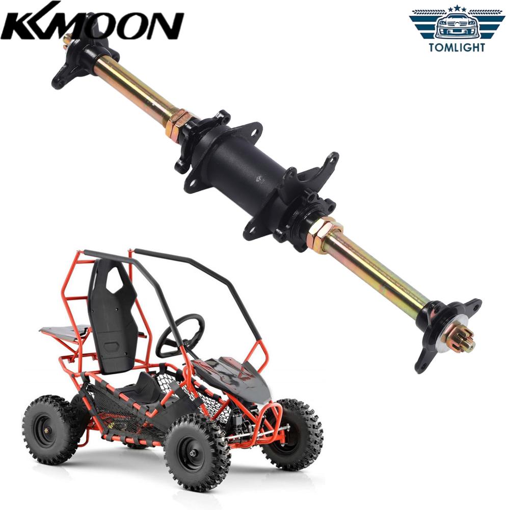 KKmoon HUIOP ATV Phía Sau Trực Tiếp Trục Bộ 24.02in Đường kính 25mm Thép Hợp Kim Trục với Bánh Xích Phanh Đĩa cho Go Kart Drift xe ba bánh Khung Giá Đỡ Mặt bích Hub