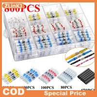 ZLinKJ 800Pcs Solder Seal Wire Connectors Kit Heat Shrink Butt Electrical Wire Terminal