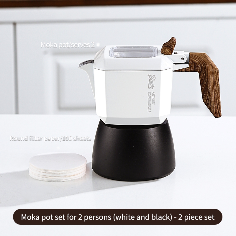 Máy Pha Cà Phê Bincoo Moka Pot Espresso Maker 2 Tách, Bạc, 120ml